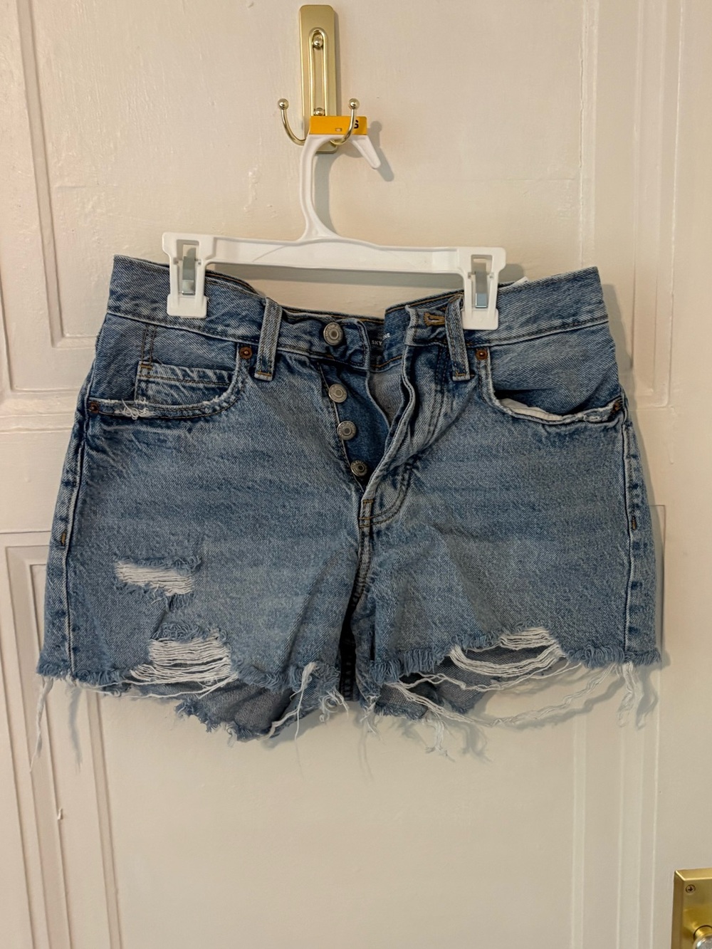 Old Navy Sky-Hi A-Line high rise denim shorts